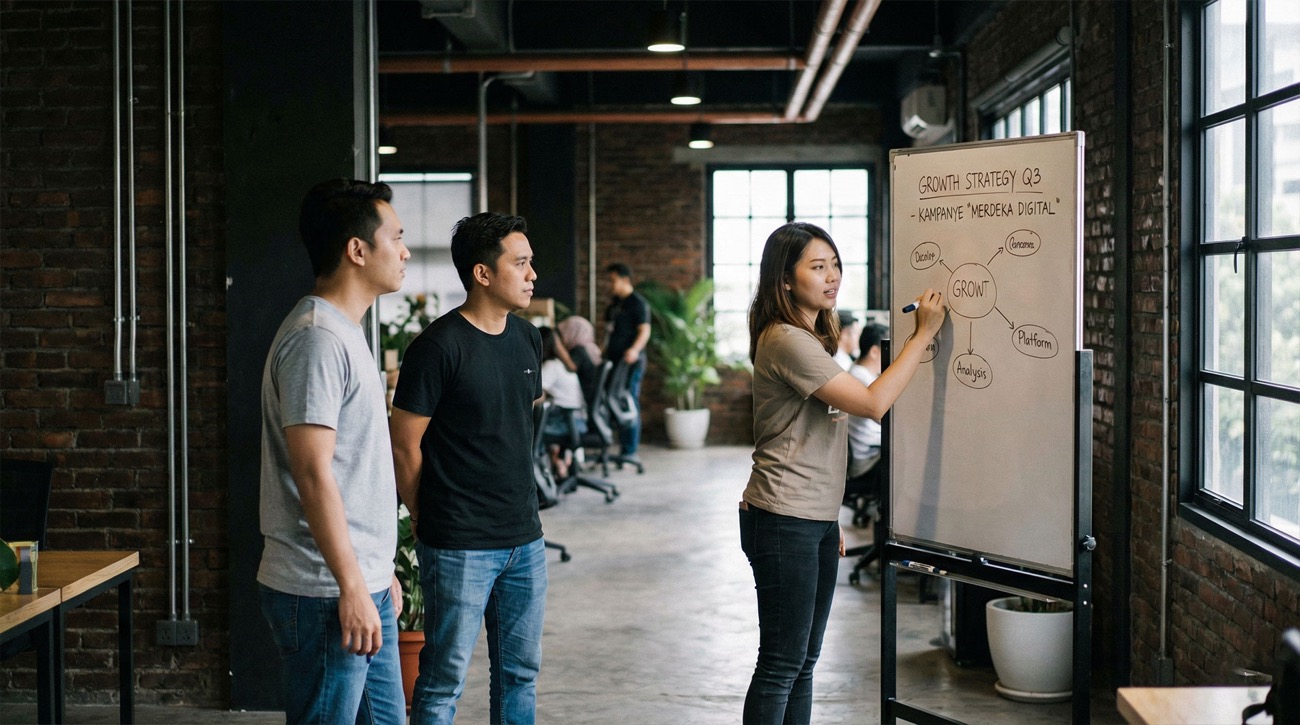 Bali Digital Marketing Team Discussion